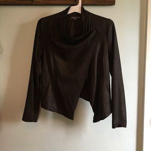 Vince. Dark Leather Moto Jacket